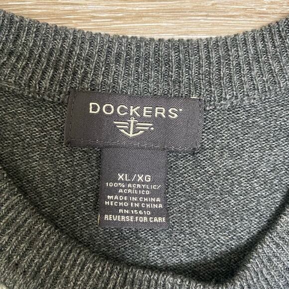 Dockers Men's Gray Blue Argyle Men's Pullover Sweater Size XL - Picture 4 of 5
